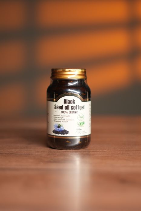 Tabbiyligi 100% Qora Sedana,Oblipeha,Qovoq va Omega yoglaridan Kapsula