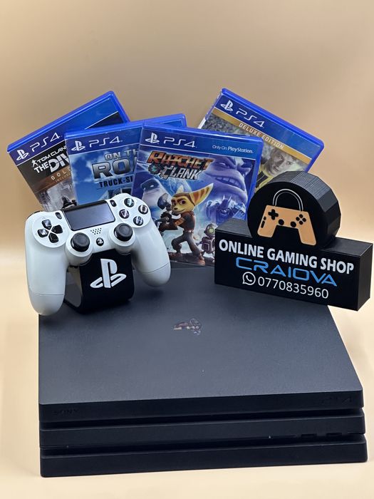 Playstation 4 Pro/1tb-4k/4 jocuri fizice-12 digitale!