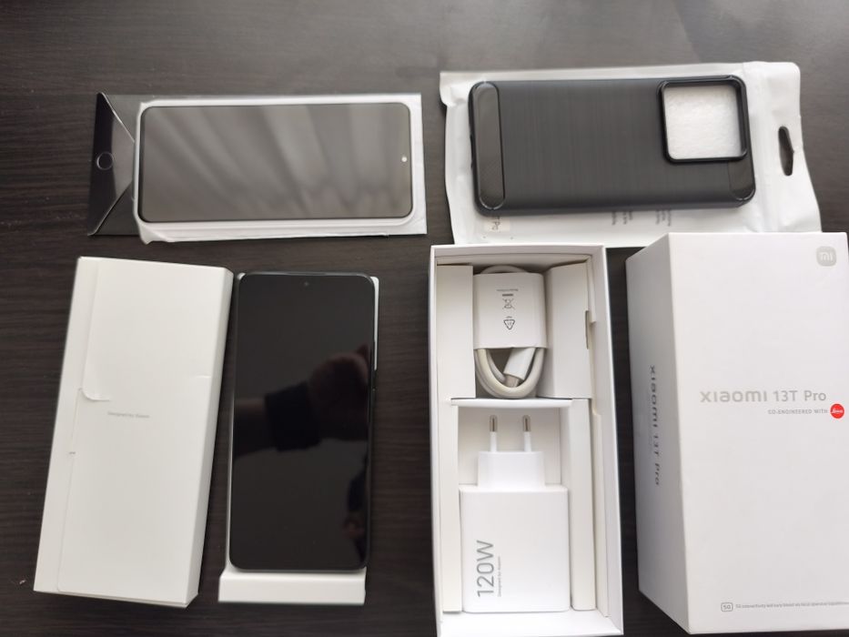 Xiaomi 13T Pro Black 512GB 12GB RAM cu Husa Neagra si Folie Sticla Noi