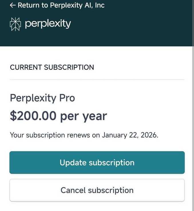 Подписка Perplexity Pro на 12 месяцев