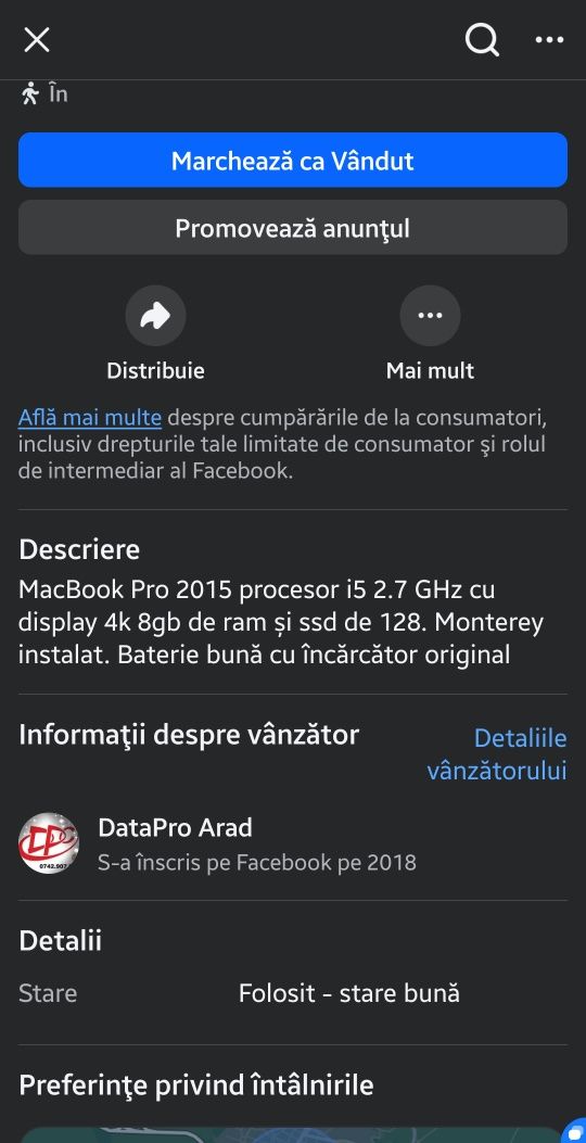MacBook pro 2015 4k 128 ssd 8gb ram