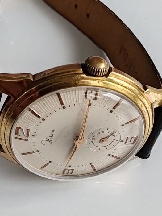 Ceas Herma Jumbo 38 mm Manual Funcționează excelent!