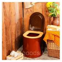 Унитаз - стульчак для дачного туалета пластиковый (коричневый), М1295