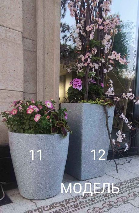 Вазон, кашпо, горшки, клумбы, уличные цветочницы из бетона