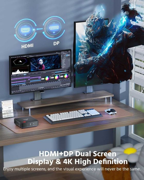 Mощен Mини PC NiPoGi - Ryzen 7 5700U, 16GB RAM, 512GB SSD