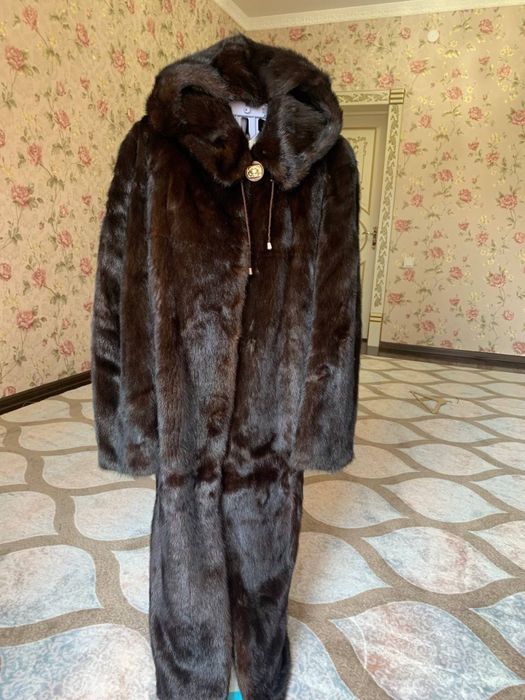 Натуралный норковая шуба высокого качество