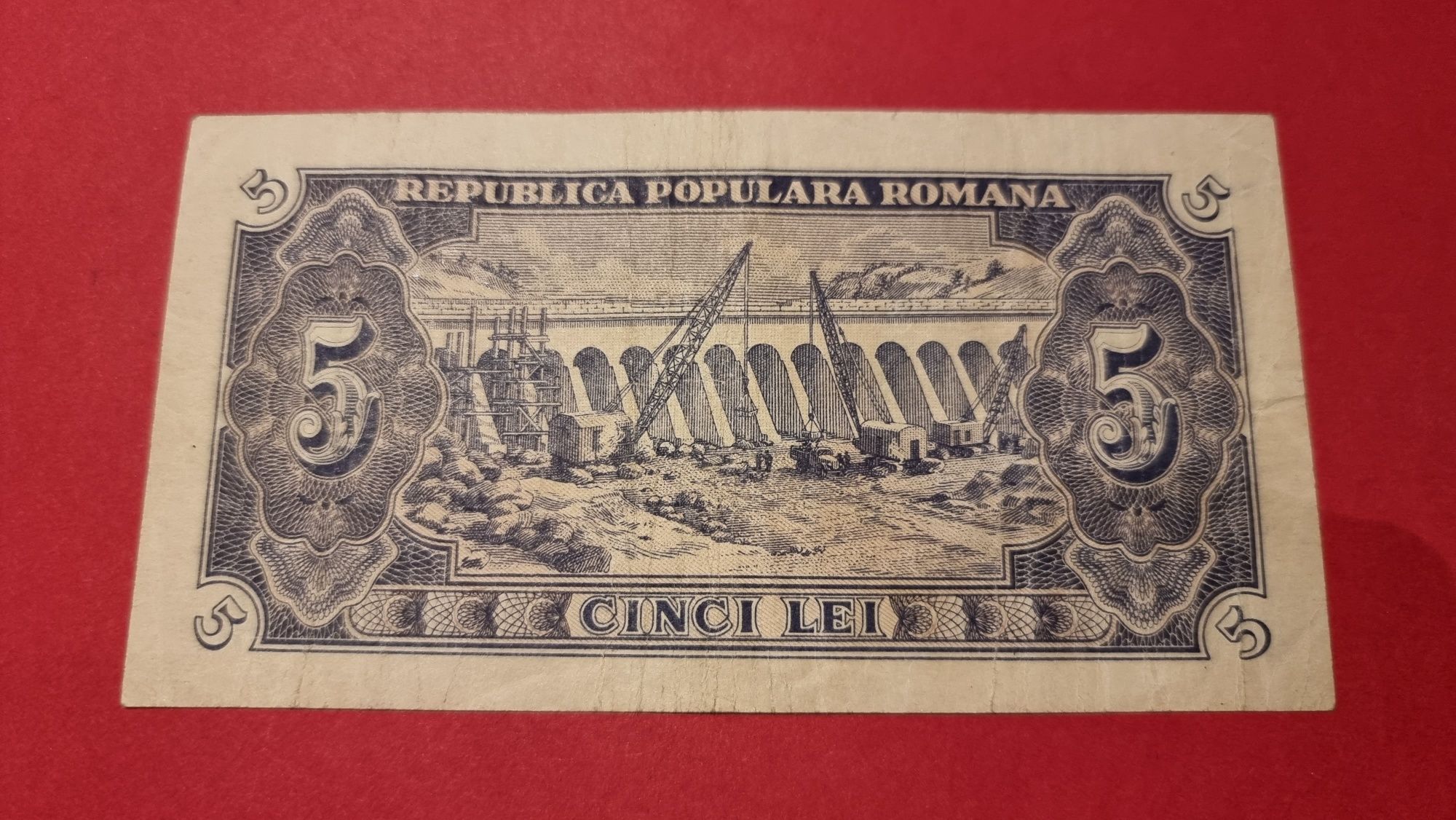 Bancnota 5 lei 1952