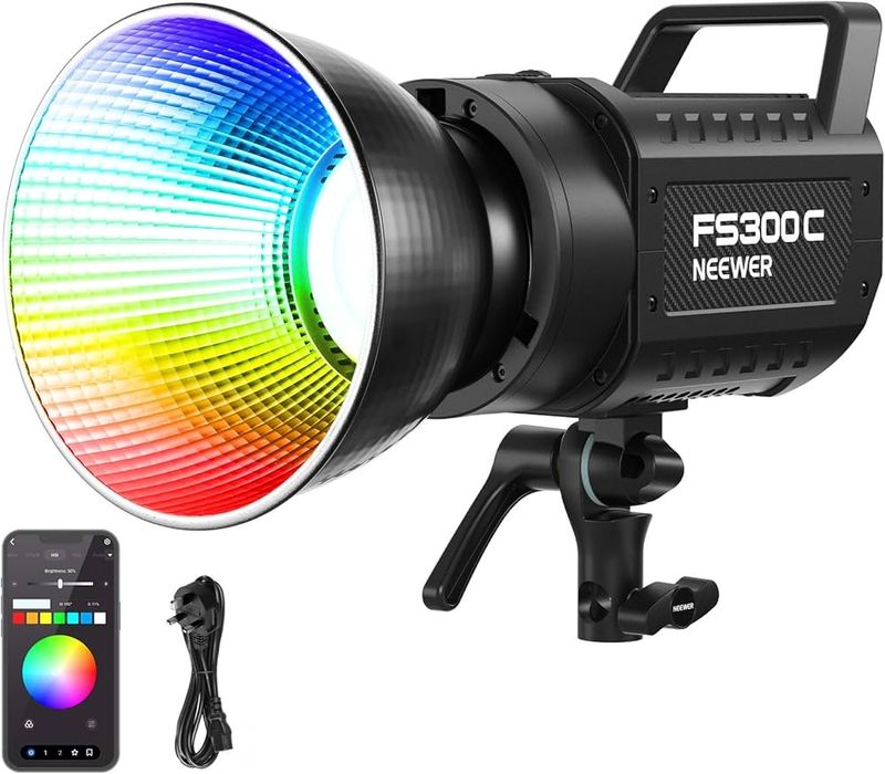 Проф. Диодно осветление. RGB. 300W. Видео. Фото. Софтбокс. камера. лед