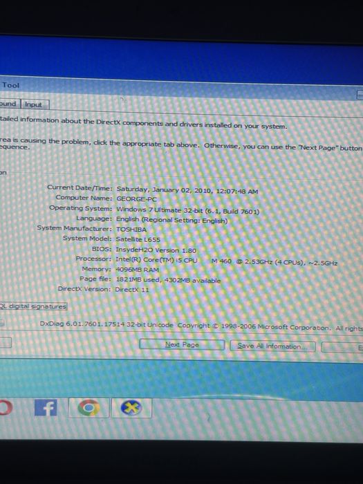 Leptop Thosiba folosit