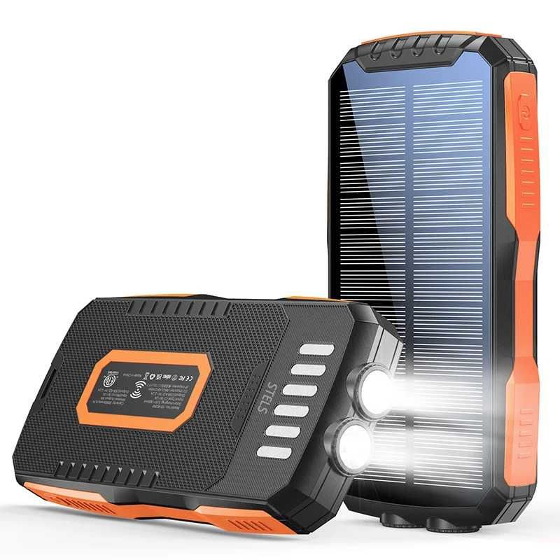 Преносима батерия STELS SolarPro 16K, PowerBank 16000mAh, LED фенер