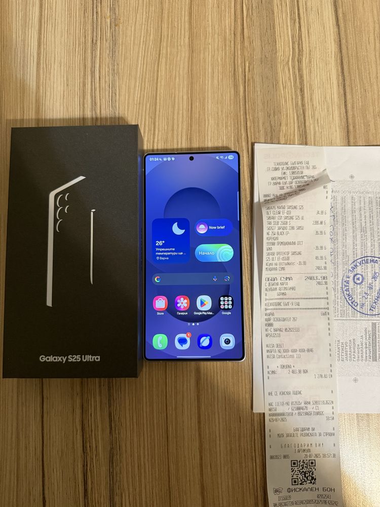 Samsung Galaxy S25 Ultra чисто нов с 24 месеца гаранция