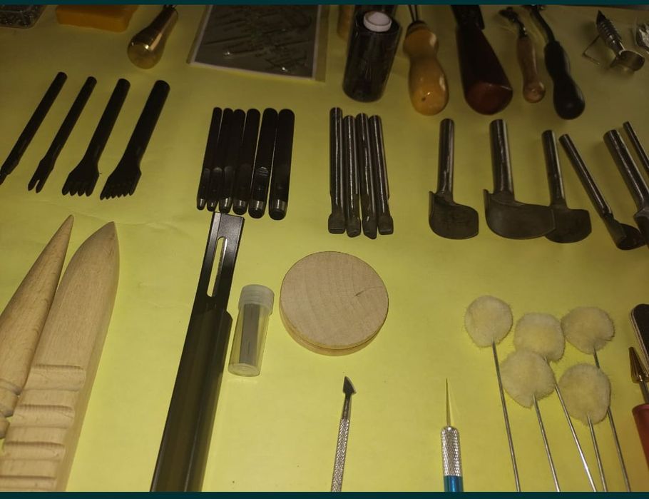 Set ustensile piele prelucrat hobby diy prelucrat