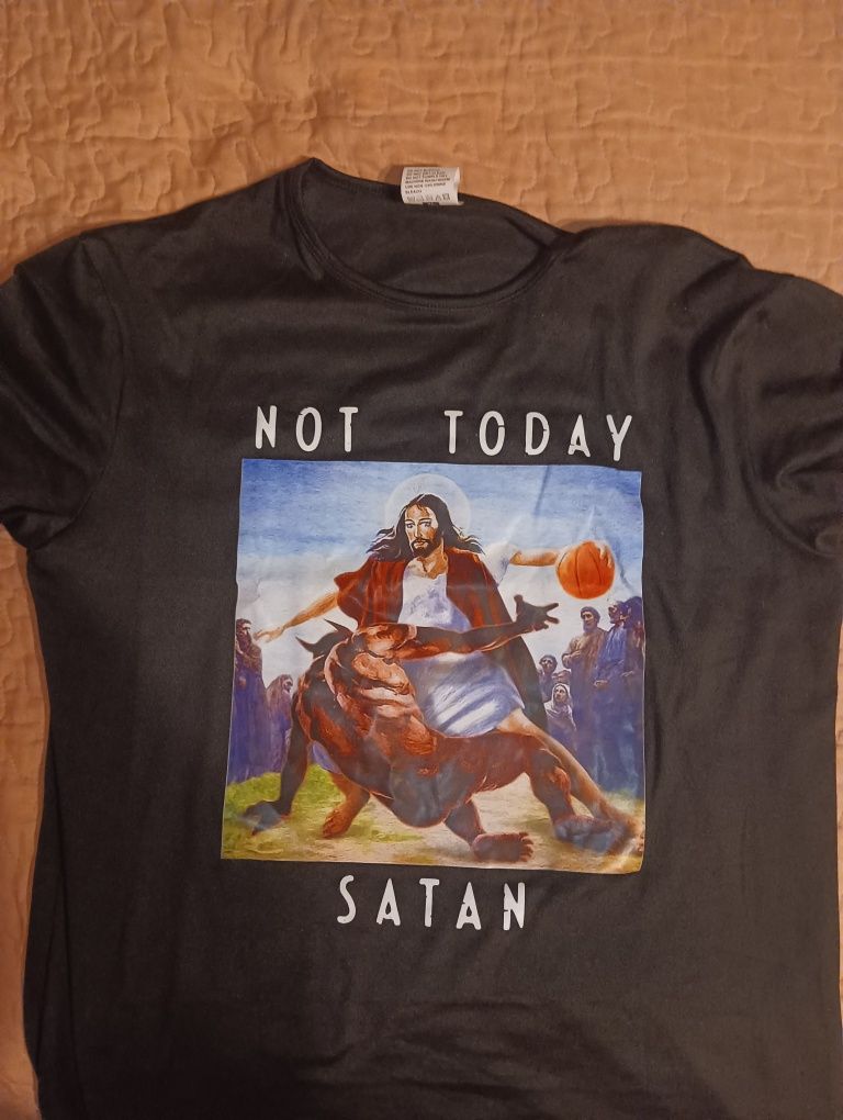 Тениска Not today satan