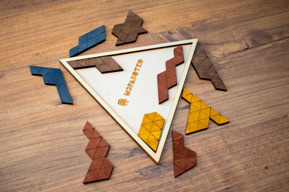 Дървен пъзел "Триъгълникът"