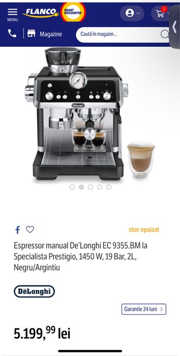 Espressor manual De’Longhi EC 9355.BM la Specialista Prestigio