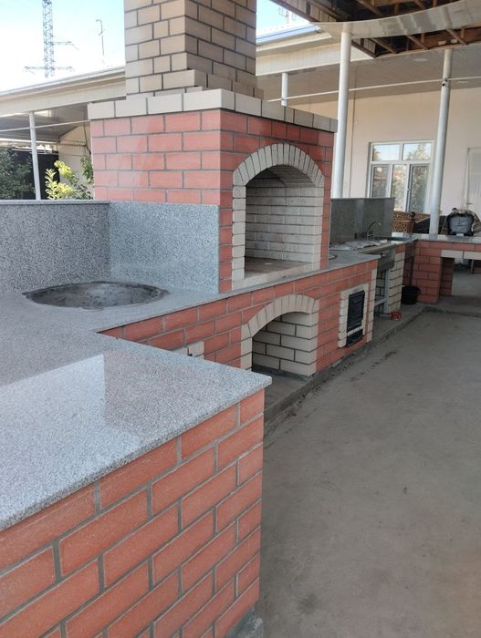 летняя кухня камин очаг