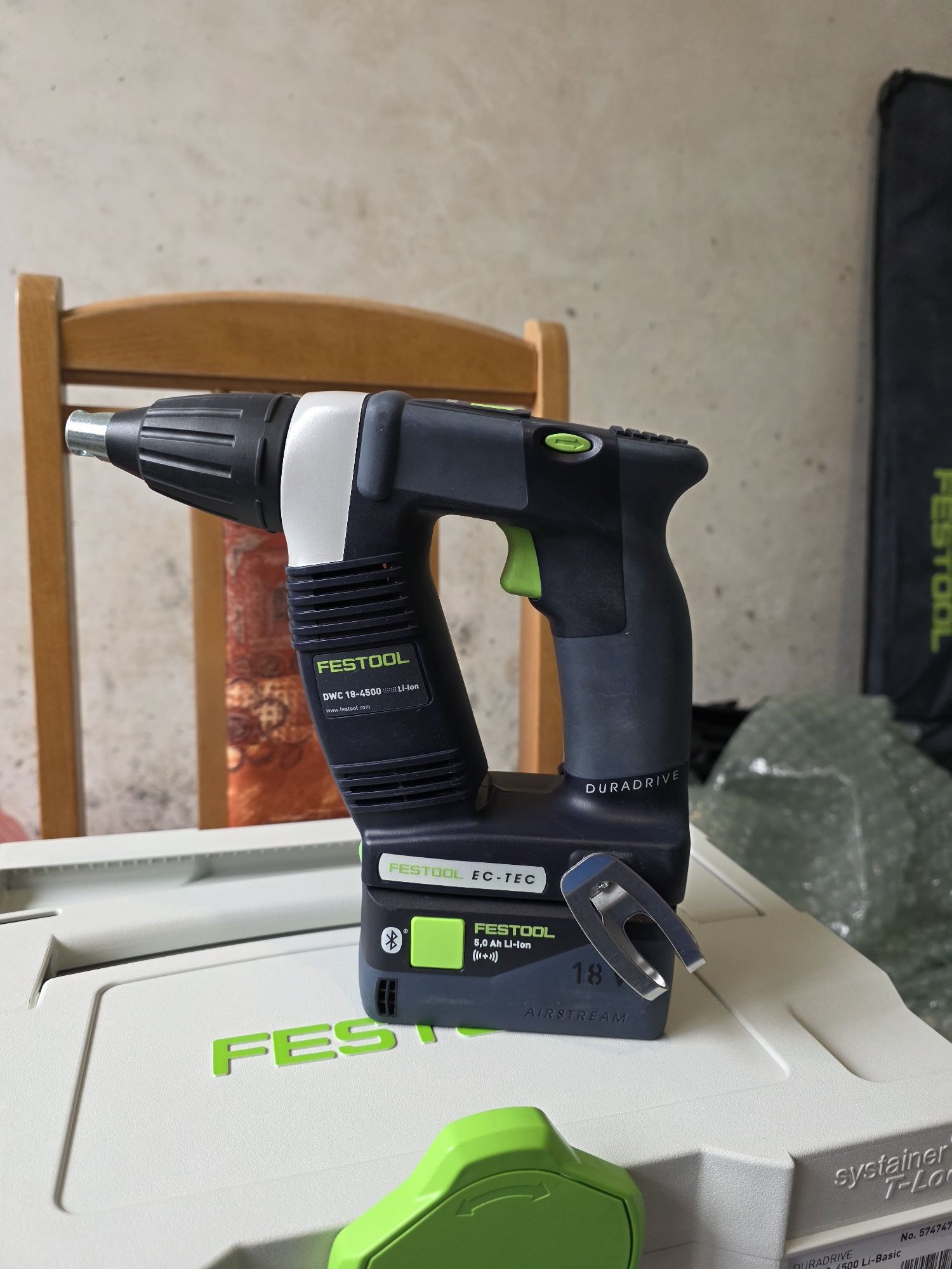 Акумулаторен строителен винтовърт Festool DWC 18-4500, 1 батерия