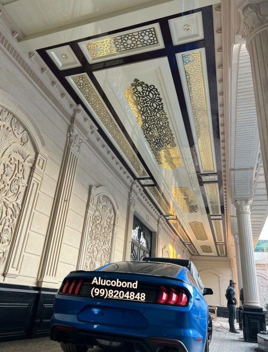 алюкобонд аликабонд фасадная работа травертин усталари alikabon alkafo