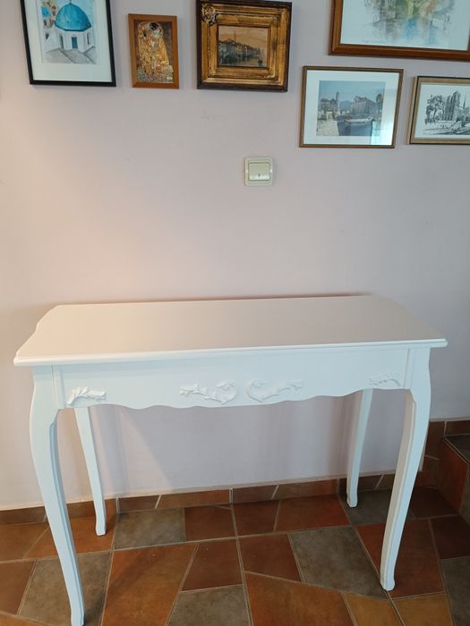 Consolă, masă cu sertare din lemn masiv