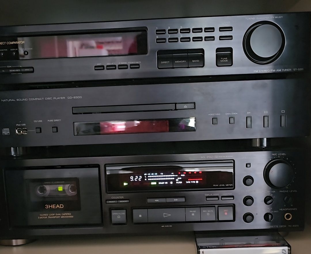 CD Player Yamaha CD-S 300,Deck Sony TC-K 670 +tunner Sony cadou