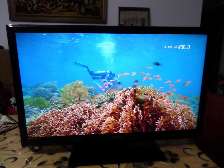 Tv led cu Dvd Telefunken 60cm, telecomanda, perfecta stare functionare