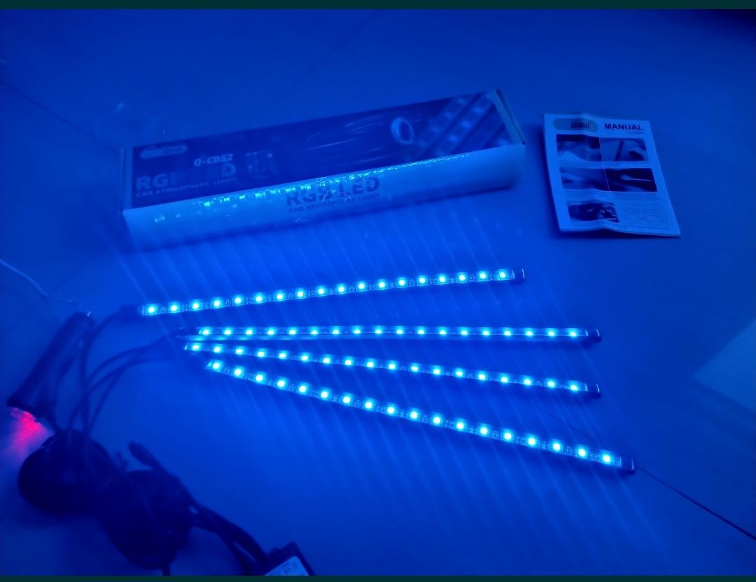 Lumini ambientale auto Kit interior 18 LED RGB 5050, Camping, Pescuit