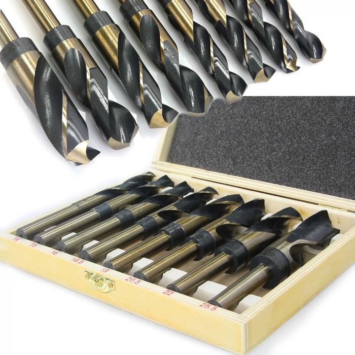 Set 8 burghie cobalt HSS 14-25.5mm pentru metal (M22302)