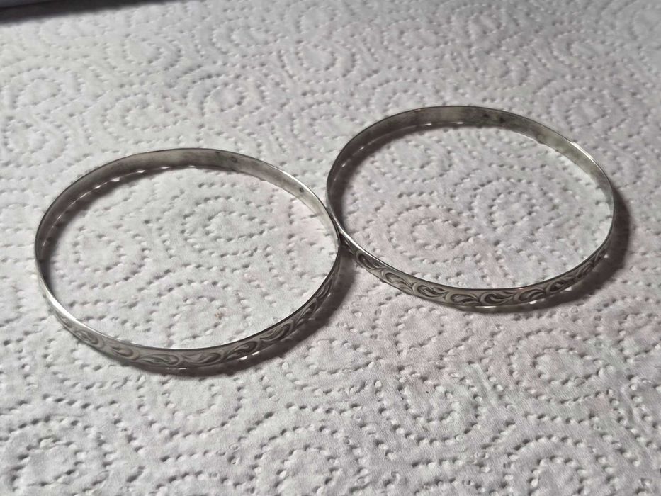 Lot de 2 bratari vintage argint fixe