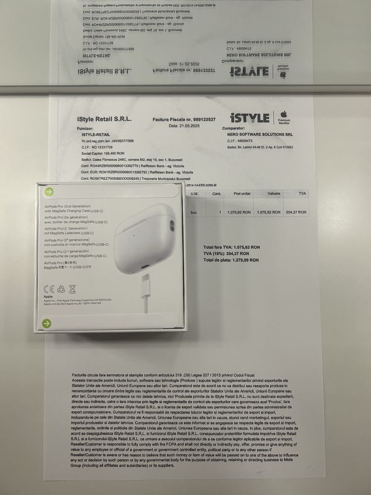 AirPods Pro 2-detin factura