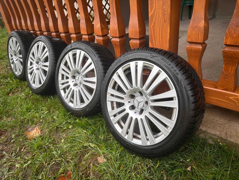 Jante cu anvelope Iarna Mercedes 5x112 17" 225 45 17 Bridgestone