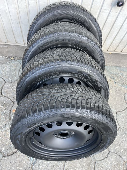 Jante otel 4x100mm, anvelope iarna 205/55 R16, Opel Astra Corsa Meriva