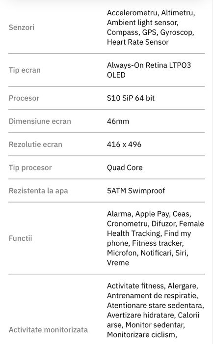 APPLE Watch 10, GPS, 46mm Rose Gold Aluminium Case, Light Blush Band