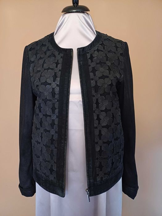 Geaca piele intoarsa negru Weekend Max Mara