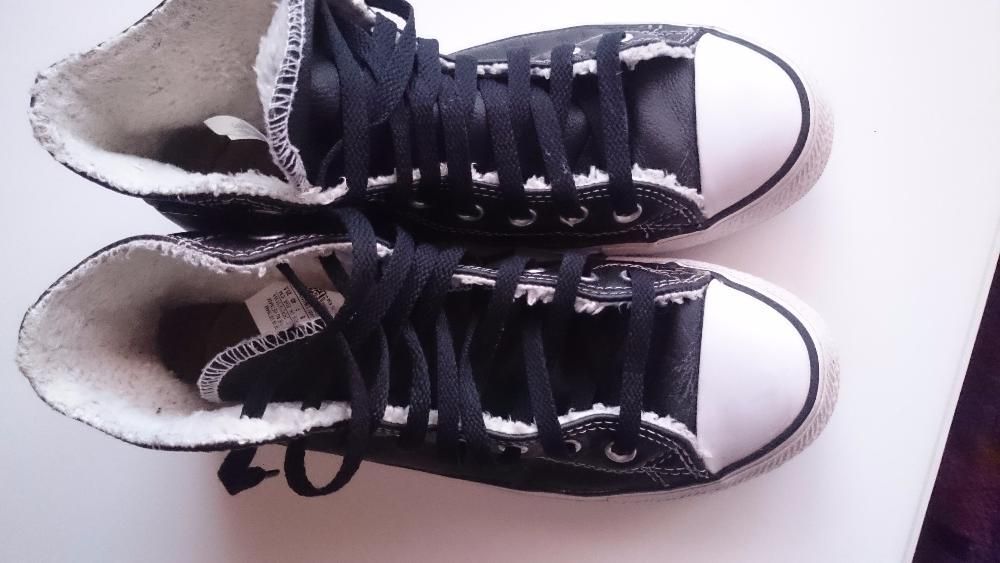 Converse All Star din piele imblanita