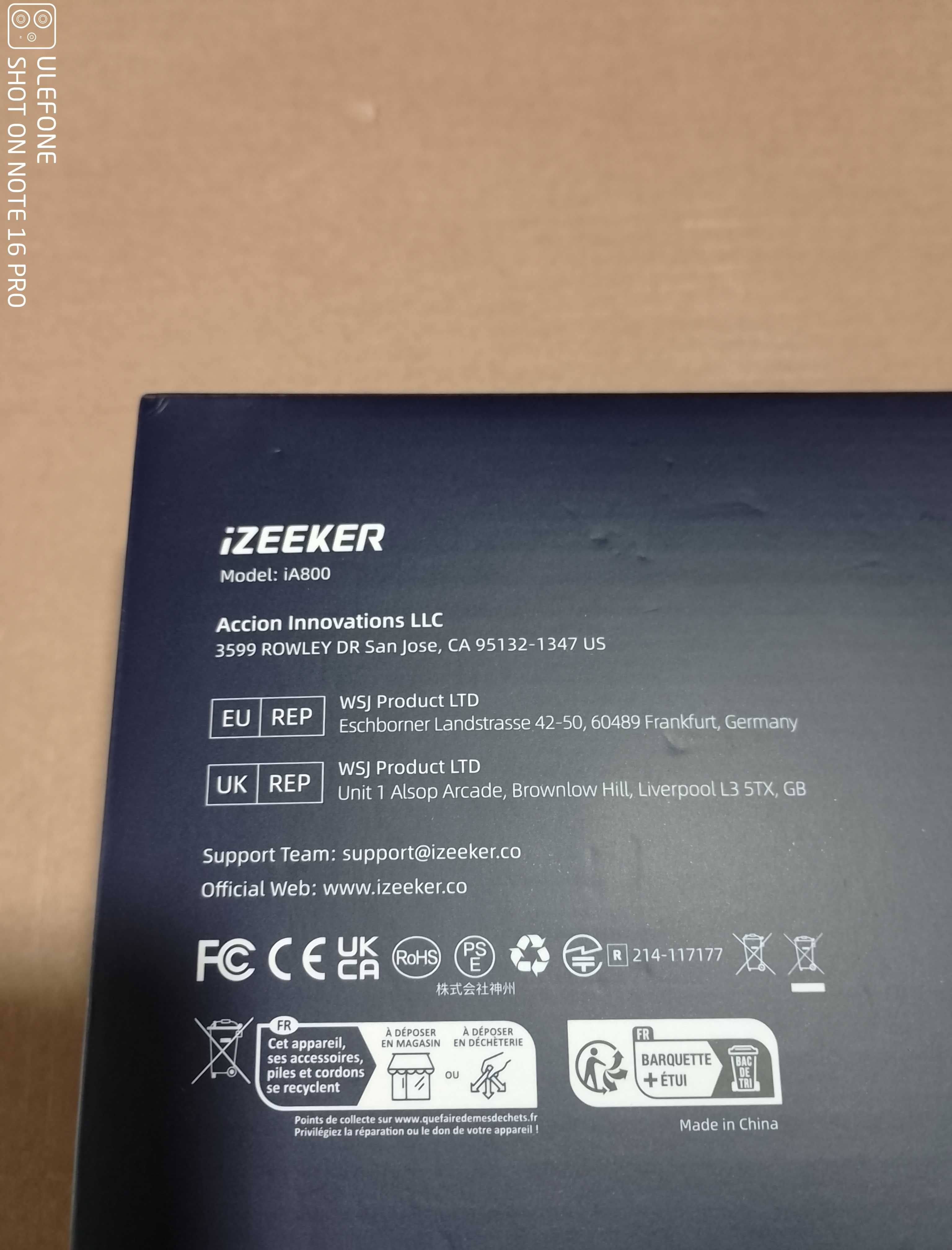 Action camera iZeeker ia800 6k 30ps 4k 60fps 24mp Noua