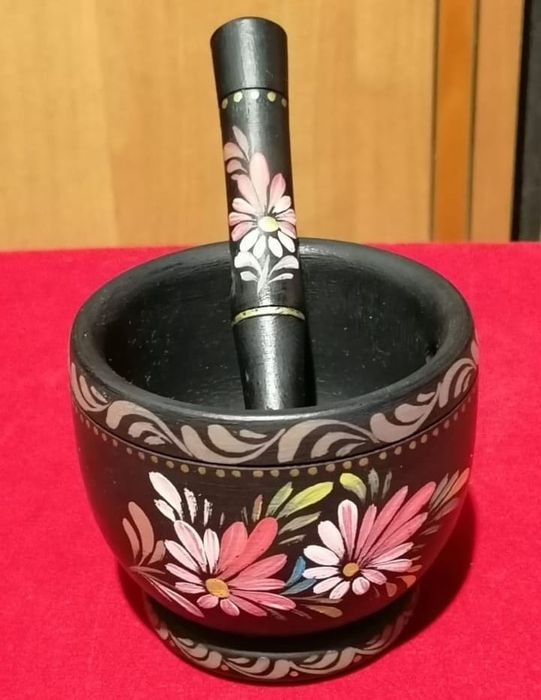 Superb mojar pentru usturoi din lemn - Franța