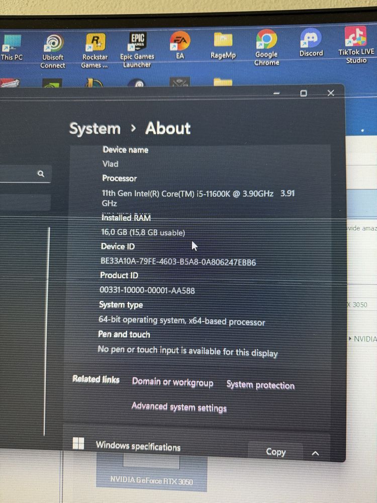Pc Gaming i5 11600K