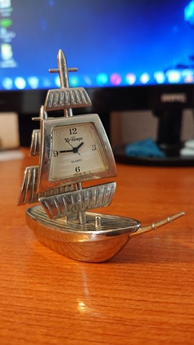 ceas de birou decorativ "corabie" [mini, de colectie]