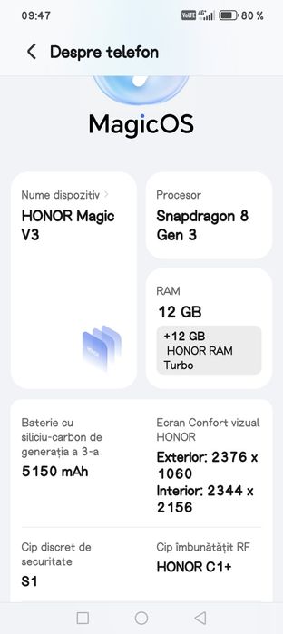 Vând Honor magic v3