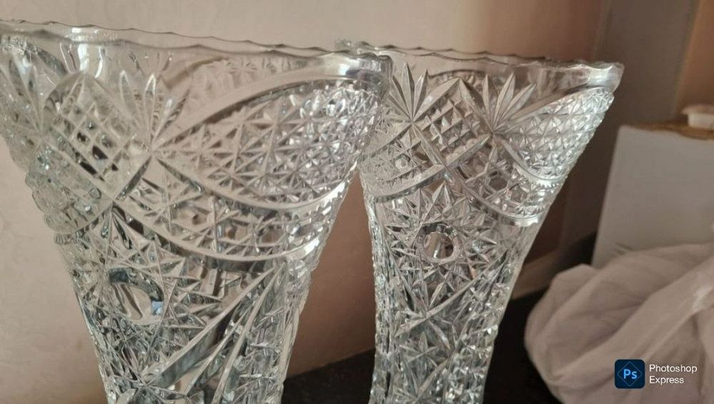 Хрустальные вазы для Вазы Новый Советский 2штук