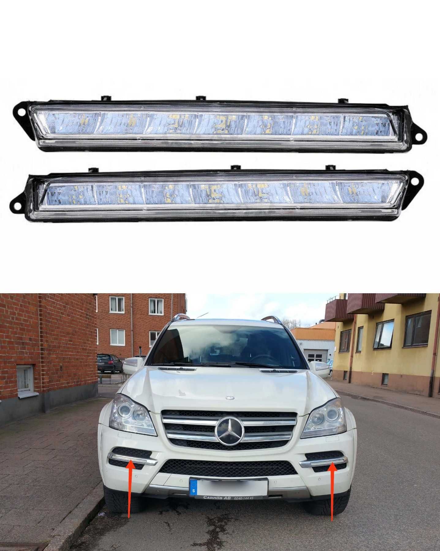 LED Дневни светлини за Mercedes W164 GL X164 (2009-2012) – Без грешки
