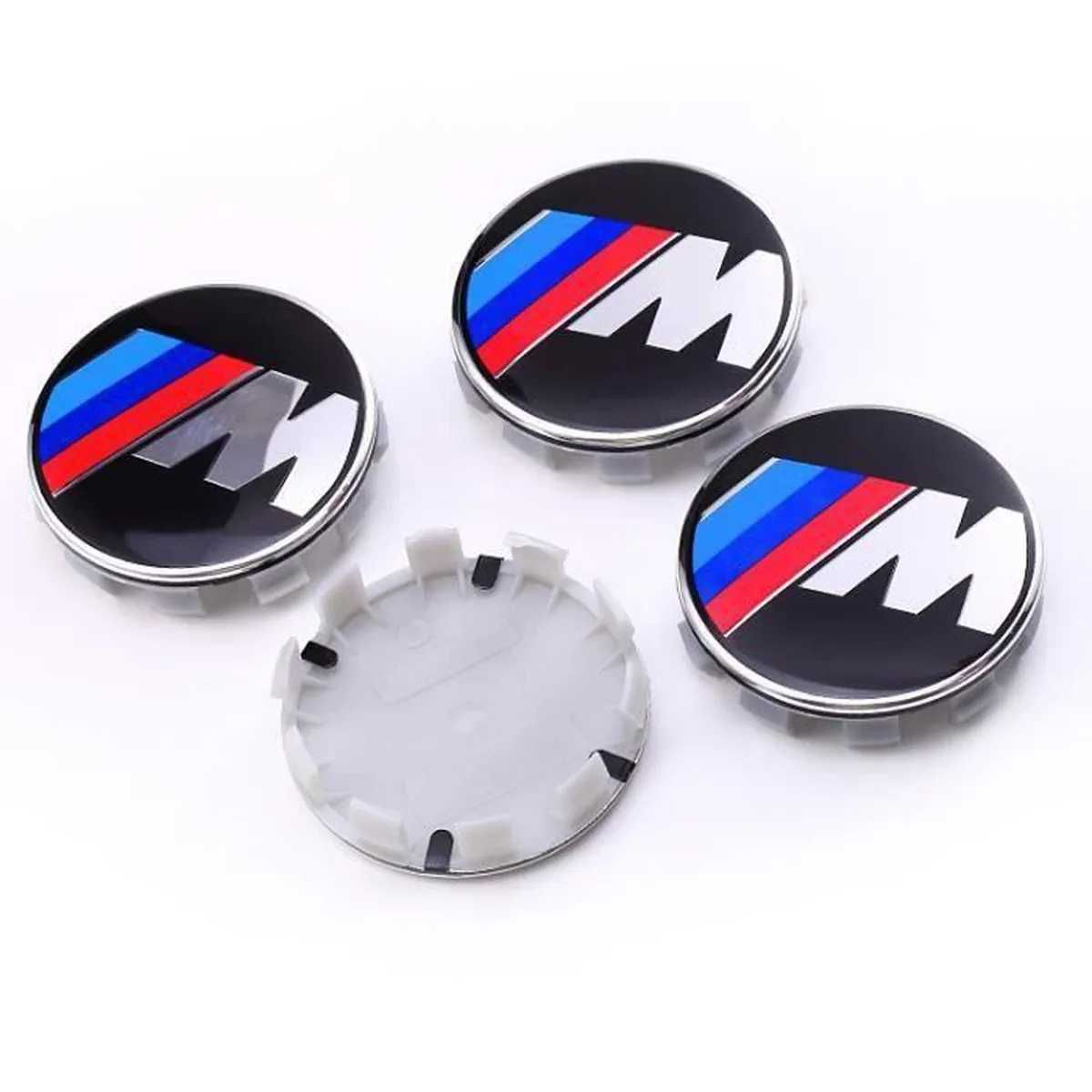 Set 4 Capace Sigle Roti Embleme Jante BMW M Tech Power 68mm