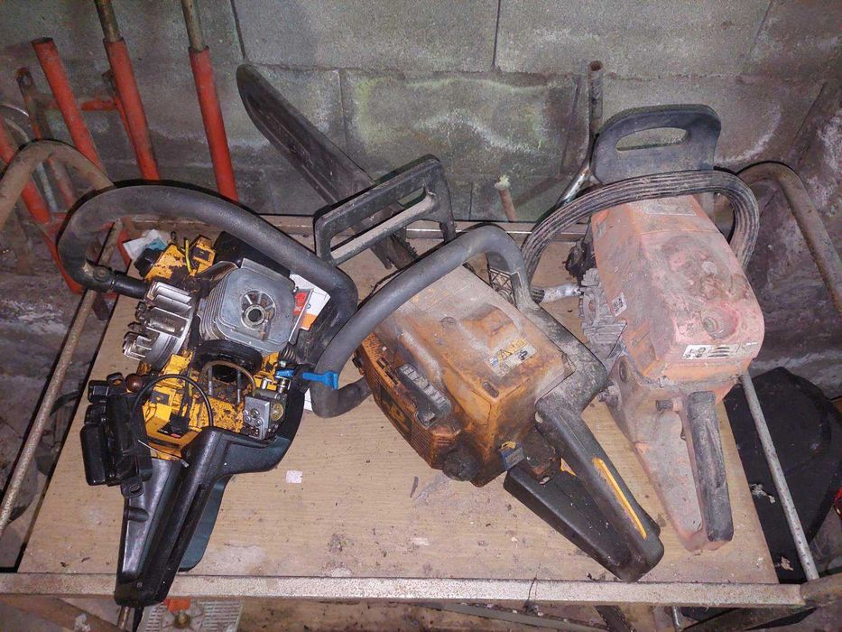 4 резачки за дърва – 2 Partner + 2 китайски – за части