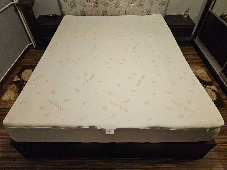 Topper Saltea  Best Sleep  cu Latex, 6 cm, Husa Tencel, Detasabila