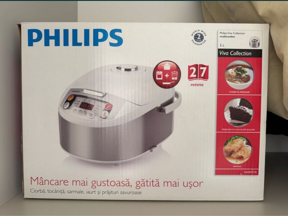 Multicooker Philips, 980 W, 5L, nou