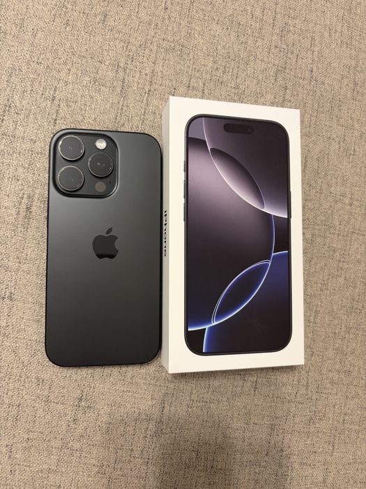 iphone 16 pro 128gb black titanium impecabil, factura/garantie VDF