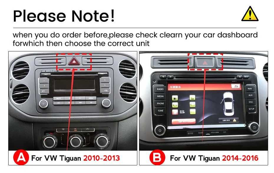 Navigatie Android TESLA VW Tiguan 2007 - 2018 1/6 Gb Ram Waze Carplay