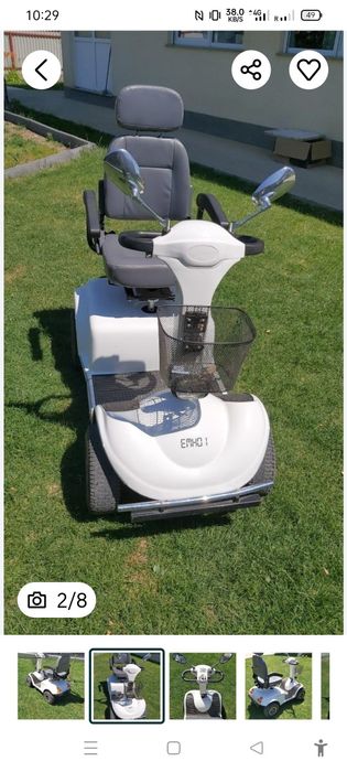Scuter electric pentru seniori – EMHO 1, 4 roți, 1000 euro negociabil
