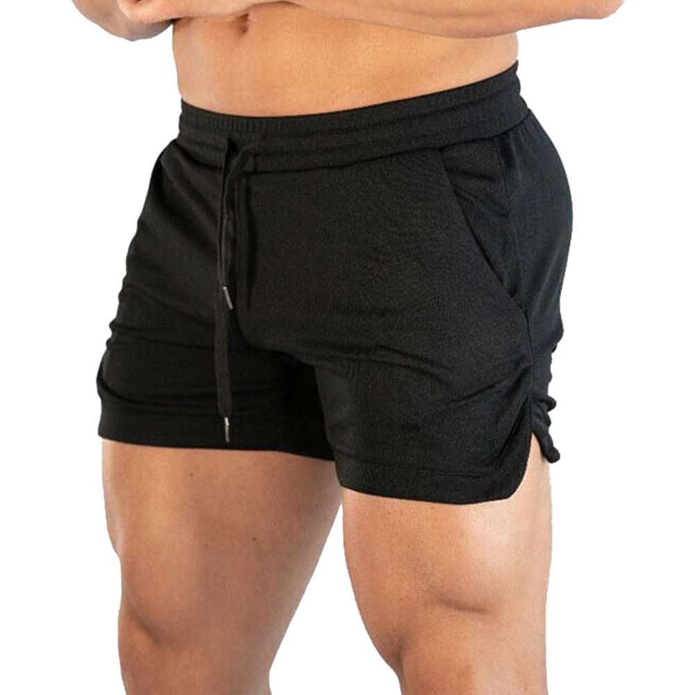 Мъжки къси панталони за фитнес и спорт от лека и проветлива материя