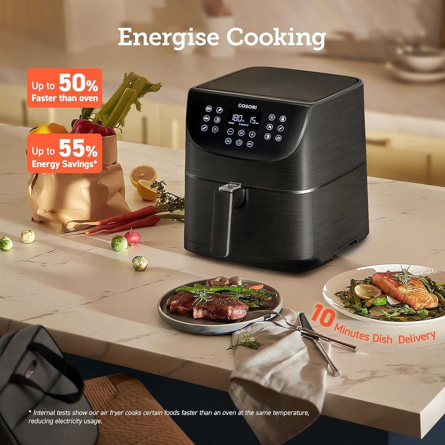 Фритюрник с горещ въздух Cosori Premium Smart Air Fryer, 5.5L